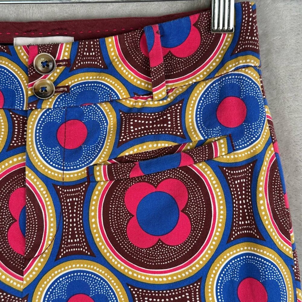 Anthropologie Pants Womens 0 Pink Floral Essential Slim Festival Vibrant Hippie - Picture 4 of 15